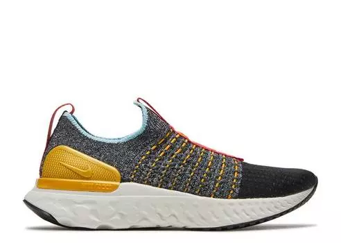 Кроссовки Nike WMNS REACT PHANTOM RUN FLYKNIT 2 'BLACK PHANTOM', черный