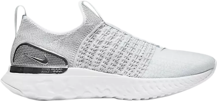 Кроссовки Nike Wmns React Phantom Run Flyknit 2 Premium 'Pure Platinum White', белый
