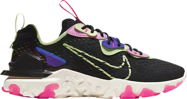 Кроссовки Nike Wmns React Vision 'Black Beyond Pink Volt', черный