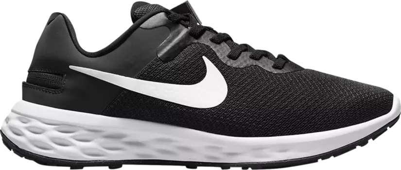 Кроссовки Nike Wmns Revolution 6 FlyEase Next Nature 'Black White', черный