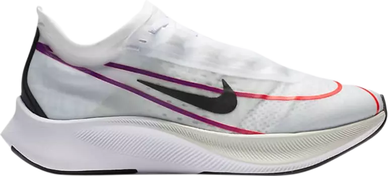 Кроссовки Nike Wmns Zoom Fly 3 'White Violet Crimson', белый