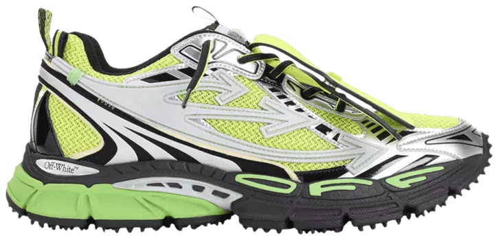 Кроссовки Off-White Be Right Back 'Silver Green Fluo', зеленый