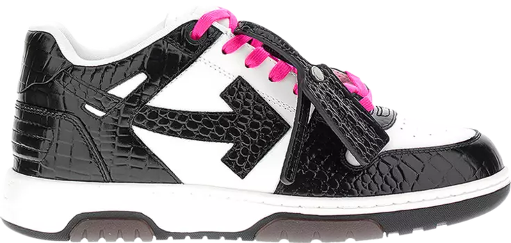Кроссовки Off-White Out of Office 'Croc - Black White' 2023, белый