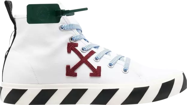 Кроссовки Off-White Vulc Sneaker Mid White Burgundy, белый
