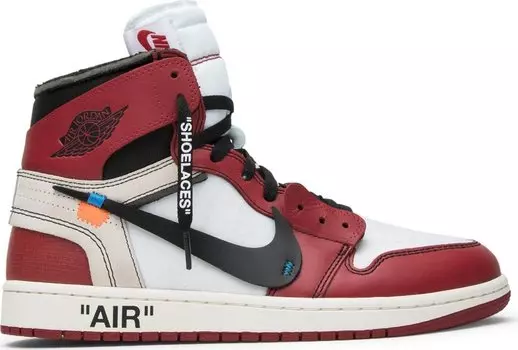 Кроссовки Off-White x Air Jordan 1 Retro High OG Chicago, красный