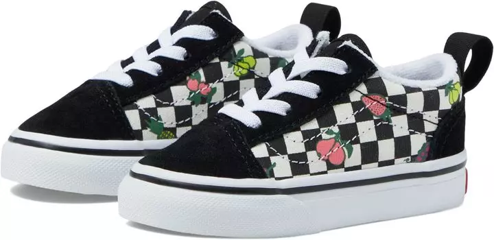 Кроссовки Old Skool Elastic Lace Vans, цвет Fruit Checkerboard Black/White