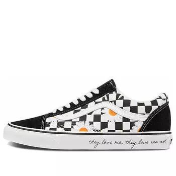 Кроссовки old skool low-top sneakers black/white Vans, черный