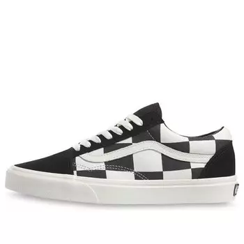 Кроссовки old skool 'oversize checkerboard - black white' Vans, черный