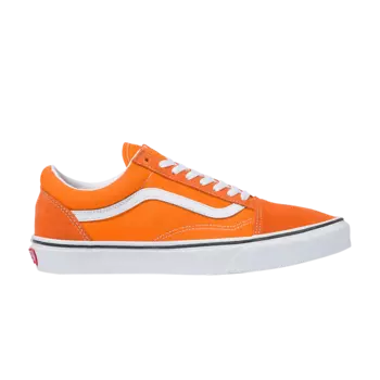 Кроссовки Old Skool Vans женские, оранжевый/белый