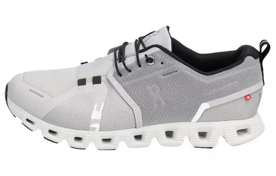 Кроссовки On Running Cloud 5 Waterproof Glacier Grey White, белый