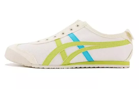 Кроссовки Onitsuka Tiger Mexico 66 Slip On Cream/Neon Lime, зеленый