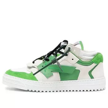 Кроссовки out of office low-top sneakers 'green white black' Off-White, зеленый
