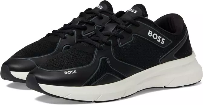 Кроссовки Owen Running Style Mix Materal Sneakers BOSS, цвет Black Midnight