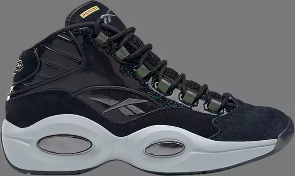 Кроссовки panini x question mid 'black pulsar prizm' Reebok, черный