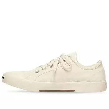 Кроссовки paris low top sneakers 'white destroyed cotton and white rubber' Balenciaga, белый