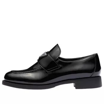 Кроссовки patent leather loafers 'black' Prada, черный