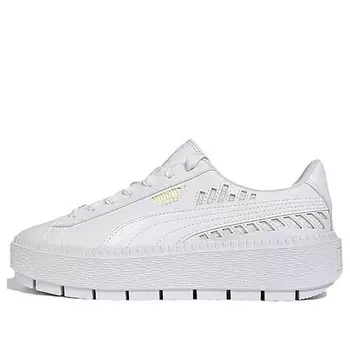 Кроссовки platform trace metallic c sneakers white Puma, белый