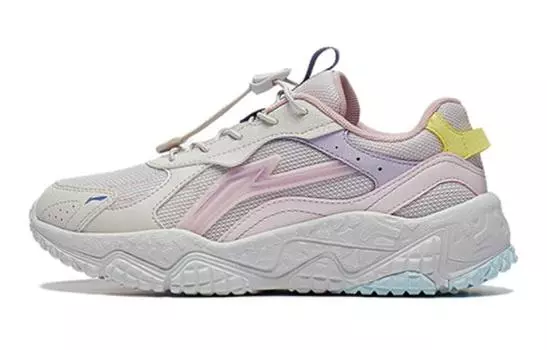 Кроссовки Playful V2 Kids Lifestyle GS Low-top Белый Серый Розовый Lining Young, белый