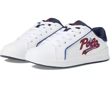 Кроссовки Polo Ralph Lauren Kids Heritage Court III Graphic, цвет White/Navy/Red