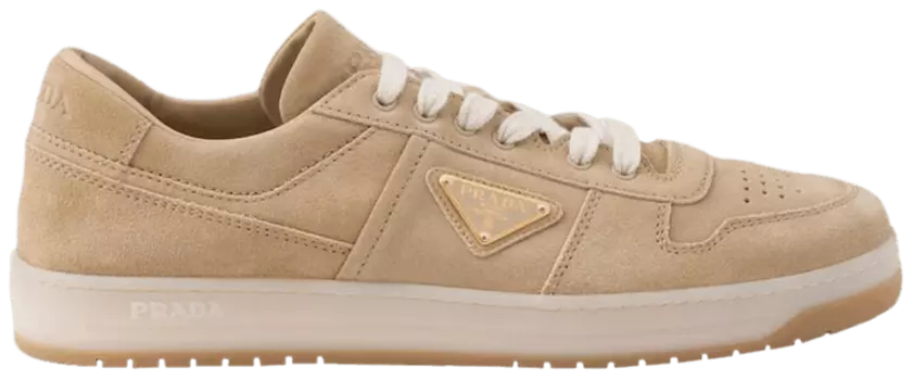 Кроссовки Prada Downtown Leather 'Delav - Ecru', загар