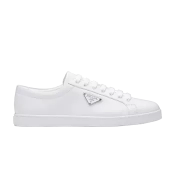 Кроссовки Prada из матовой кожи, белый