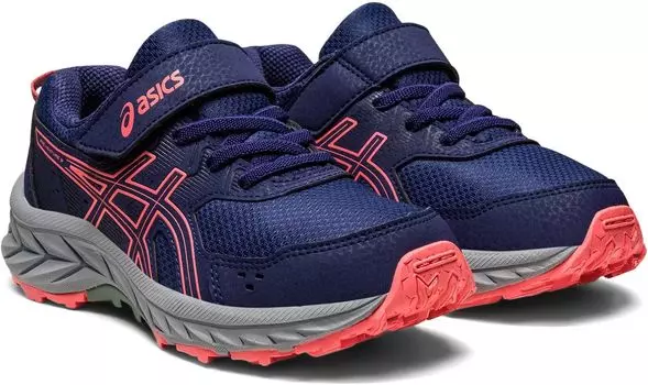 Кроссовки Pre Venture 9 PS ASICS, цвет Indigo Blue/Papaya