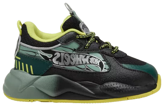 Кроссовки Puma Hot Wheels x RS-X Toddler 'Black Green Moon', зеленый