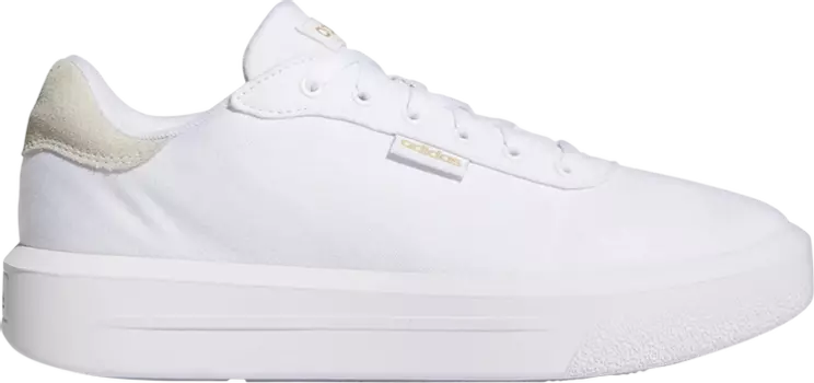 Кроссовки Puma Wmns Court Platform CLN White Gold Metallic, белый