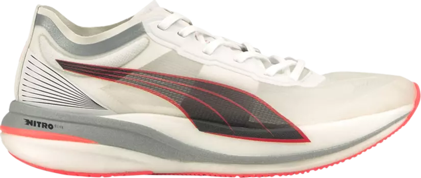 Кроссовки Puma Wmns Deviate Nitro Elite White Lava Blast, белый