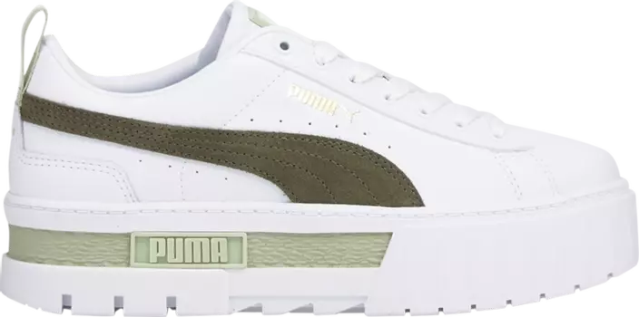 Кроссовки Puma Wmns Mayze White Dark Green Moss, белый