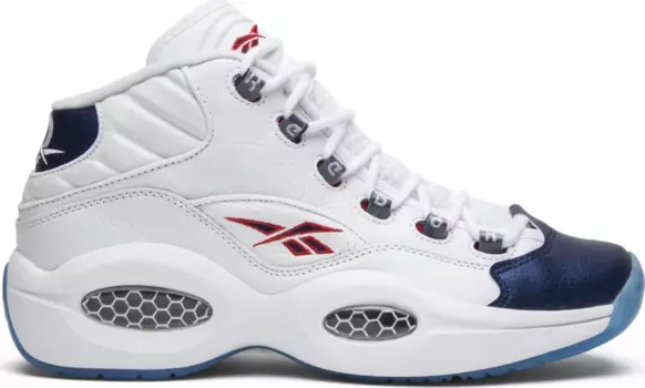 Кроссовки question mid 'blue toe' 2016 Reebok, белый