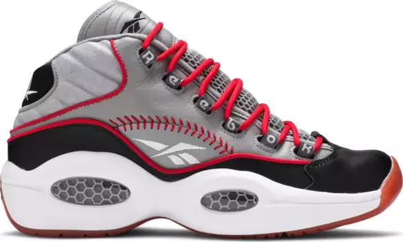 Кроссовки question mid 'practice' Reebok, серый
