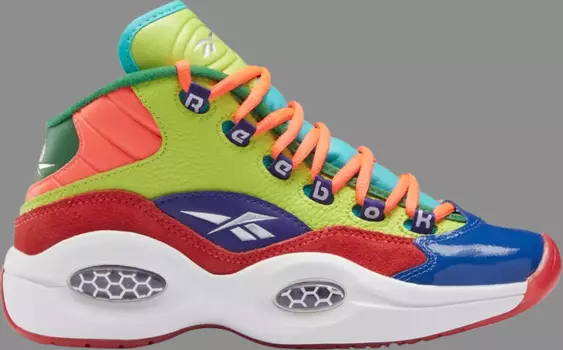 Кроссовки question mid big kid 'color explosion' Reebok, многоцветный