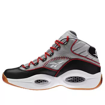 Кроссовки question mid 'practice' Reebok, серый