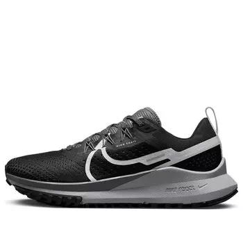 Кроссовки react pegasus trail 4 'black dark grey' Nike, черный