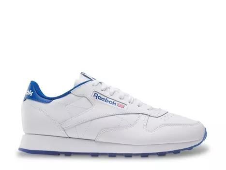 Кроссовки Reebok Classic Leather, белый/синий