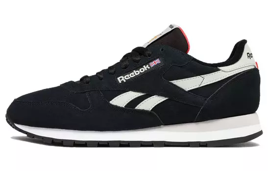 Кроссовки Reebok Classic Leather Unisex, черный/белый
