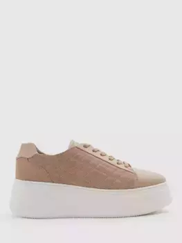 Кроссовки Reiss Cassidy Quilted Suede Chunky