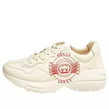 Кроссовки rhyton ' disk print - ivory' Gucci, бежевый