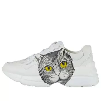 Кроссовки rhyton 'mystic cat - white' Gucci, белый