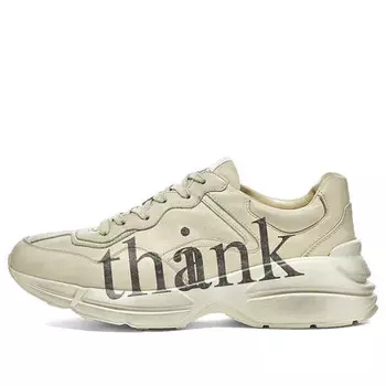 Кроссовки rhyton 'think & thank' Gucci, бежевый
