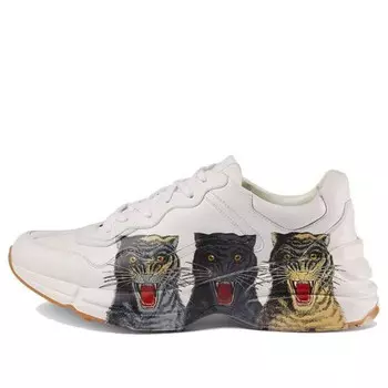 Кроссовки rhyton 'tigers' Gucci, белый