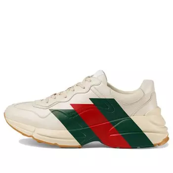 Кроссовки rhyton 'web print' Gucci, белый