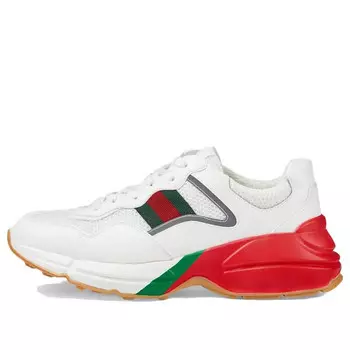 Кроссовки rhyton 'white red green reflective' Gucci, белый