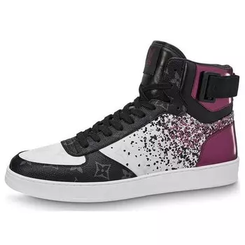 Кроссовки rivoli ankle sneakers 'metallic purple with black monogram' Louis Vuitton, белый