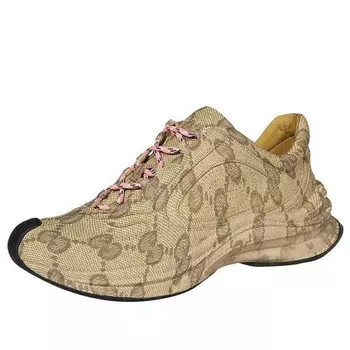 Кроссовки run sneaker 'beige ebony monogram' Gucci, бежевый