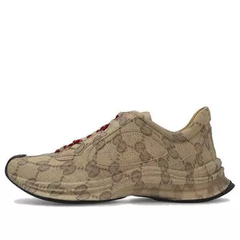 Кроссовки run sneaker 'beige ebony monogram' Gucci, бежевый