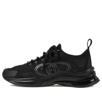 Кроссовки run sneaker 'black' Gucci, черный
