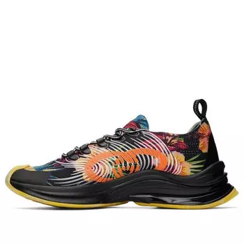 Кроссовки run sneaker 'floral black' Gucci, черный