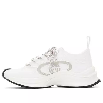 Кроссовки run sneaker 'white' Gucci, белый